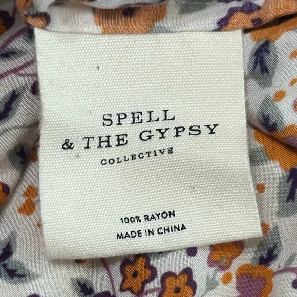 Spell and the Gypsy Castaway Gypsy Love Skirt Orange Blossom Size Small Hi-Low - Picture 6 of 15